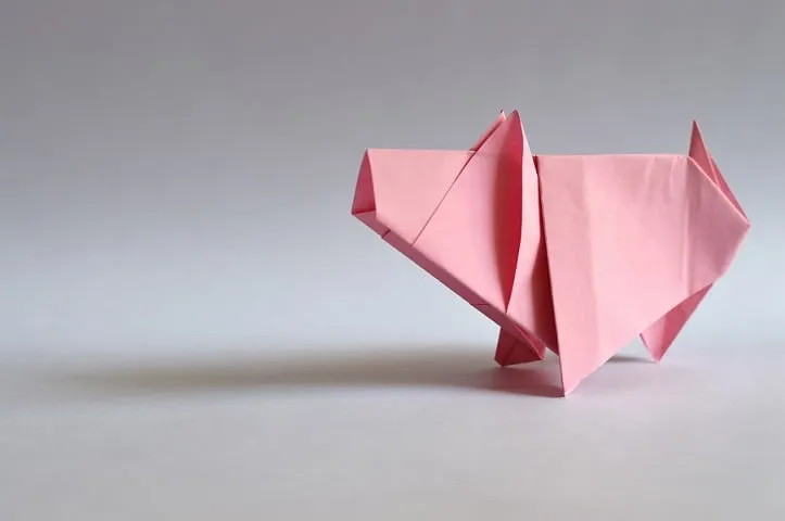 Świnka origami