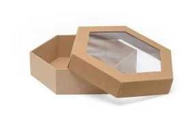 pudełko ozdobne na prezent z okienkiem