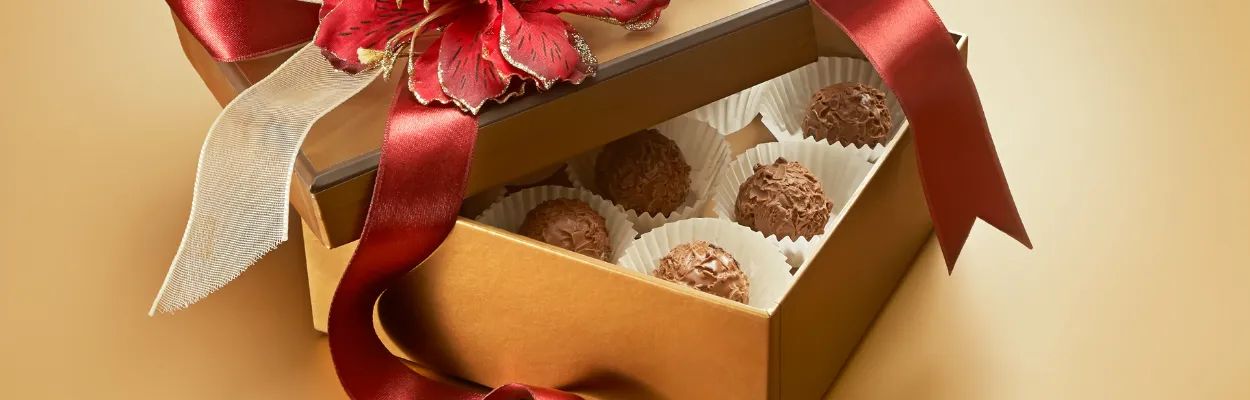 Pudełko prezentowe z czekoladkami