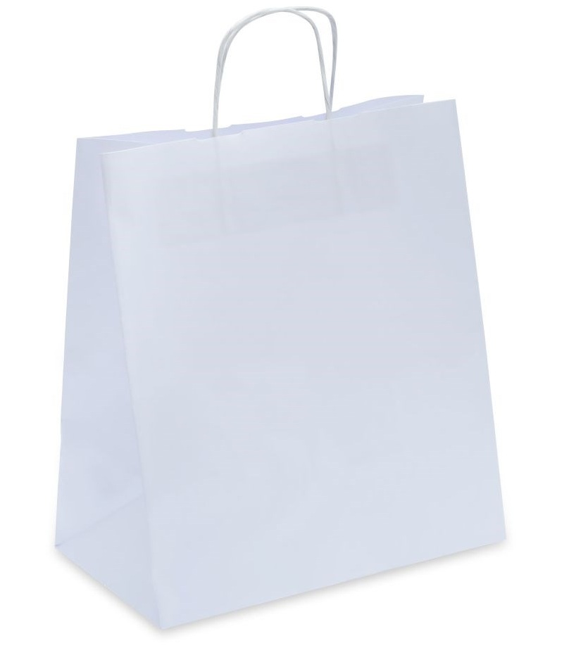 Biała papierowa torba cateringowa