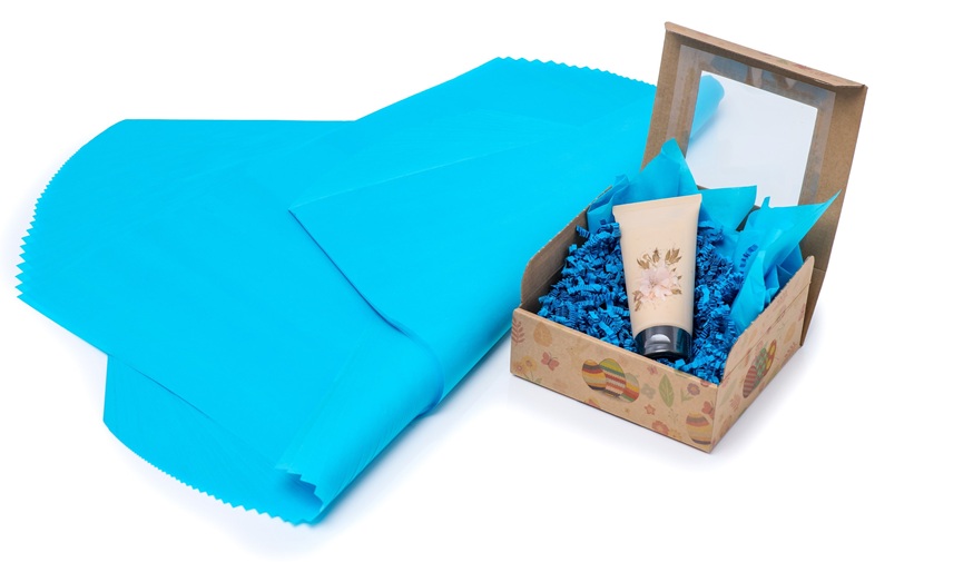 Niebieska bibuła ozdobna