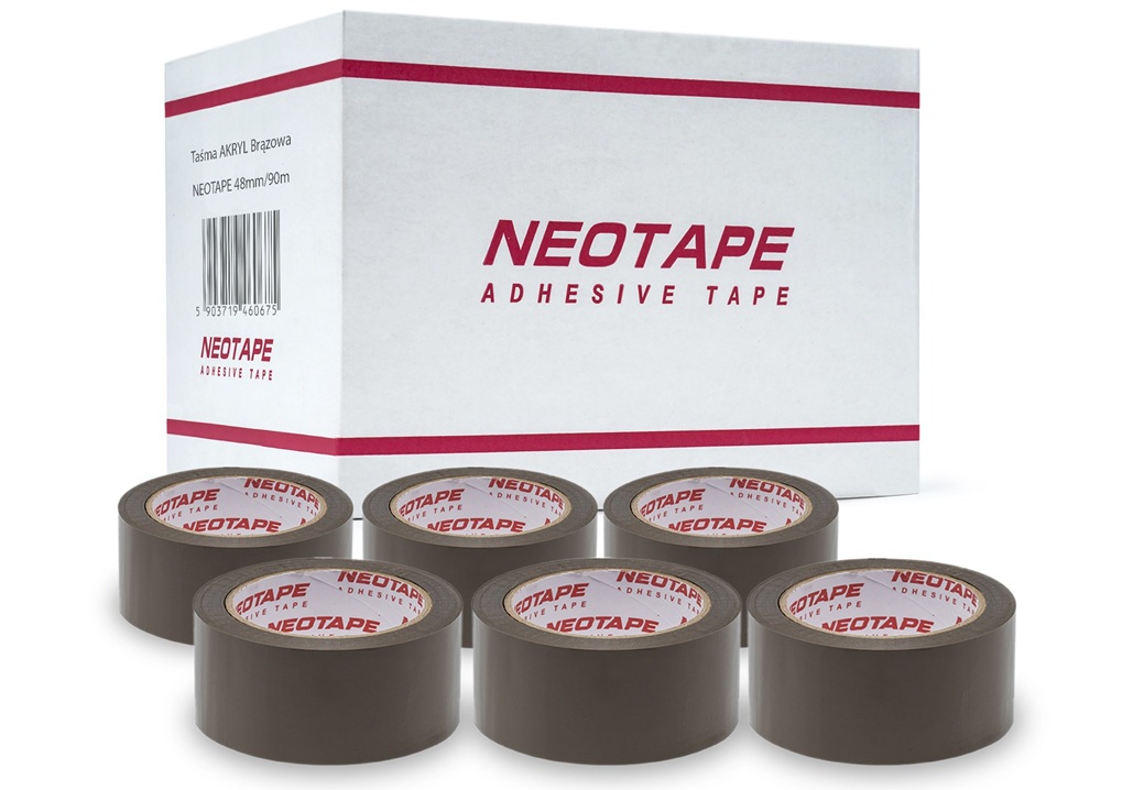 Brązowa taśma akrylowa do pakowania