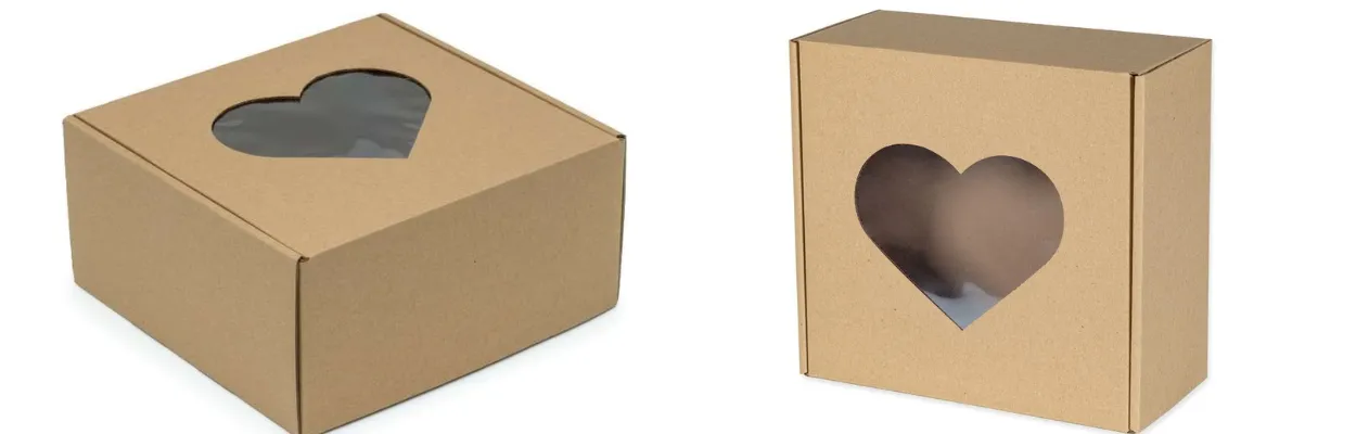 Pudełko z oknem w kształcie serca