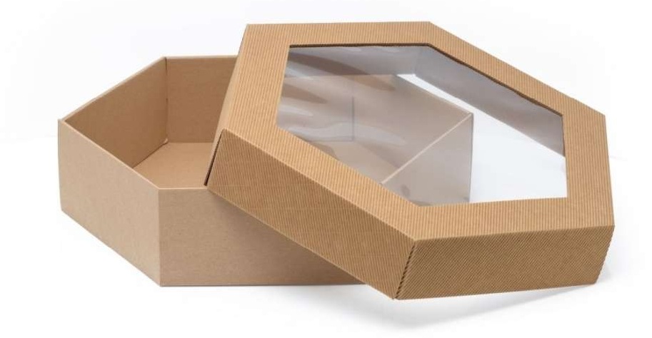 Wielokątne pudełko z okienkiem