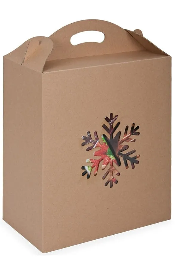 Pudełko kartonowe ze wzorem śnieżynki