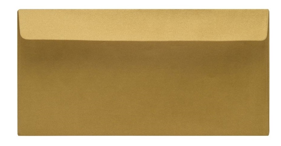 Ozdobna koperta na zaproszenie w kolorze złota