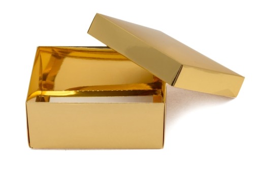 Złote pudełko laminowane