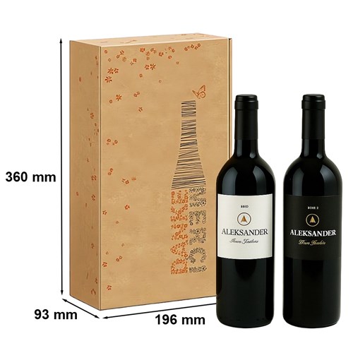 Karton prezentowy ozdobny 360x196x93mm Danke/Merci