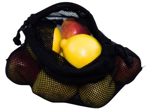 Worek z siatki bawełnianej czarny