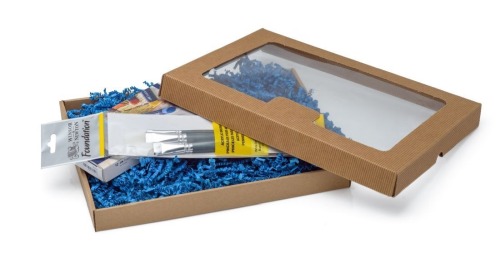 tekturowe pudełko z oknem