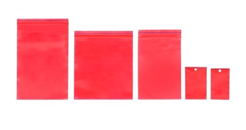 Torebka strunowa  70x100mm/0,050mm CZERWONA 100szt