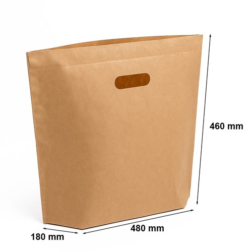 Papierowa torba cateringowa i pojemnik na jedzenie