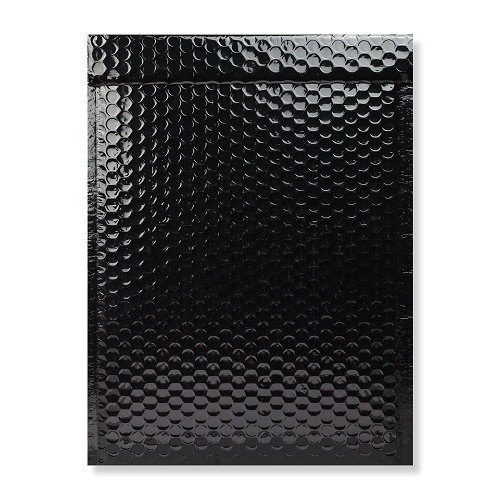 Koperta bąbelkowa czarna metaliczna C13