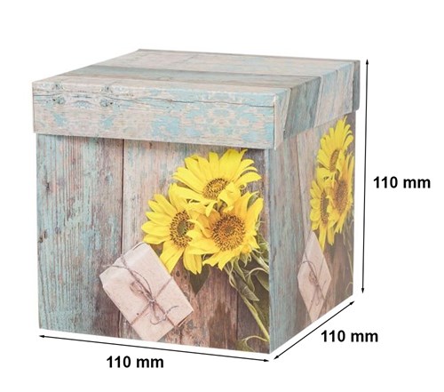 Pudełko składane 11x11x11 KWIAT