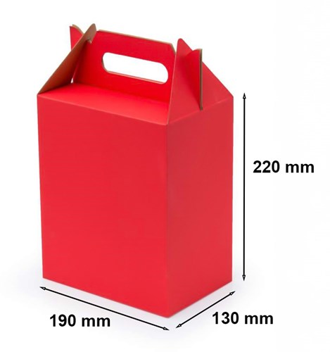 Pudełko z uchwytem F217 190x130x220mm czerwone