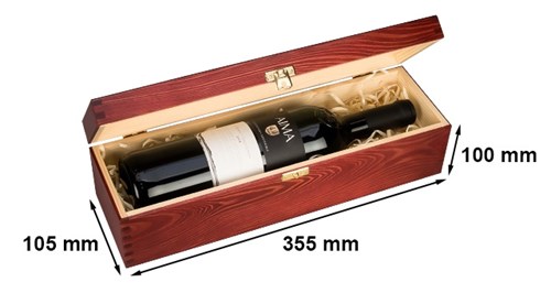 bordowa skrzynka na wino