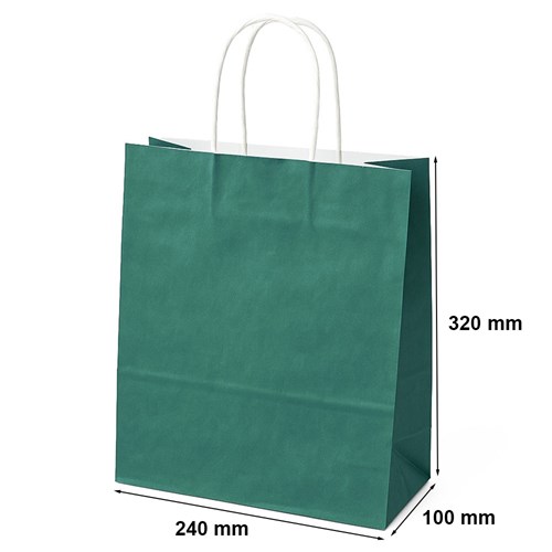 Torebki Papierowe Ciemnozielone 