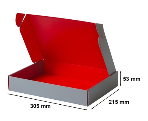 Pudełko Lakierowane 305x215x53mm Srebrno-Czer.F427