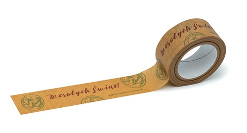 Taśma Świąteczna Papierowa Pierożek 48mm/50m