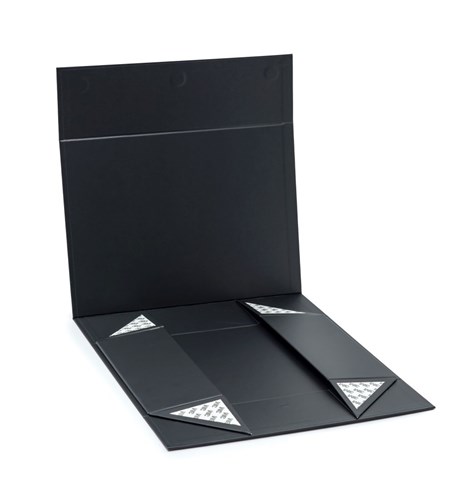 Pudełko Magnetyczne Czarne 350x250x100mm A4 Zamykane Na Magnes Ozdobne