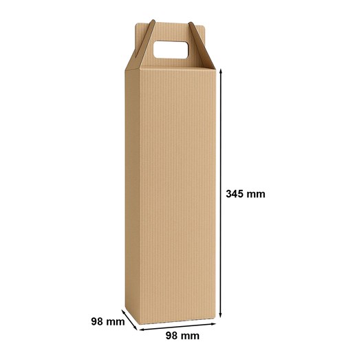 Pudełko karbowane  98x98x345mm / wino