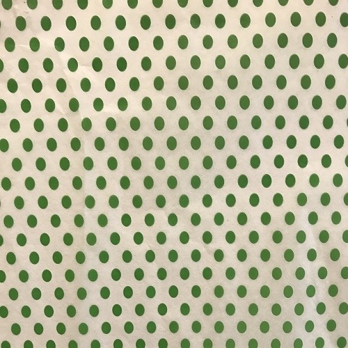 Bibuła Gładka 50x70cm Kropki Zielone - 50 arkuszy