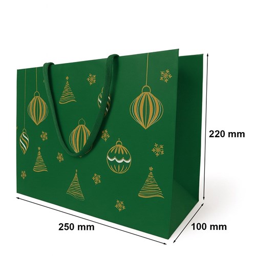 torba papierowa, torba prezentowa, torba kraft, torba świąteczna, torba zielona