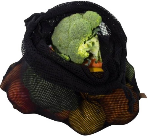 Worek z siatki bawełnianej czarny