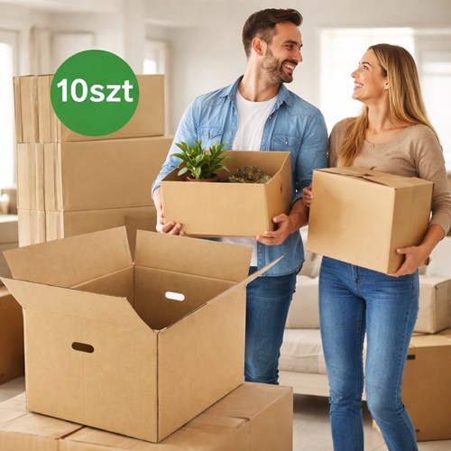 Kartony przeprowadzkowe Klapowe 600x400x400mm do przeprowadzki, 10 szt