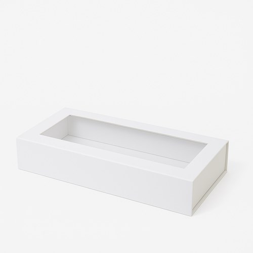 Pudełko Magnetyczne Białe Z Okienkiem 345x150x55 mm (zew) F2