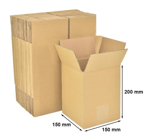Kartony klapowe 150x150x200mm, 100 sztuk