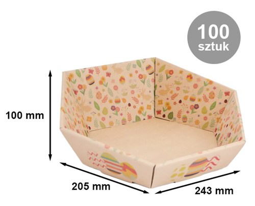 Tacka wielkanocna WIOSNA 243x205x100 mm – Zestaw 100 sztuk