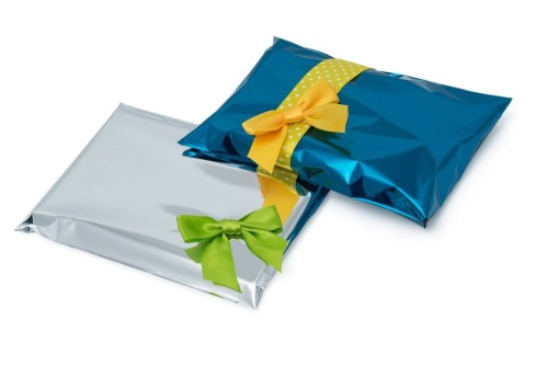 Woreczki Metalizowane z paskiem 160x230 Fioletowe