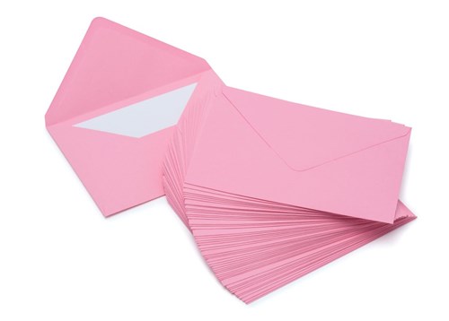 Koperty ozdobne B6 / Różowe Jasne / 120gsm 50szt