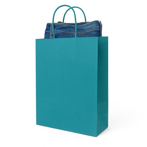 Morska torebka papierowa 230x120x300 mm z uchwytem skręcanym – styl i ekologia