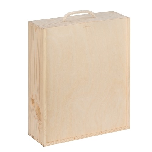 potrójne pudełko drewniane na wino