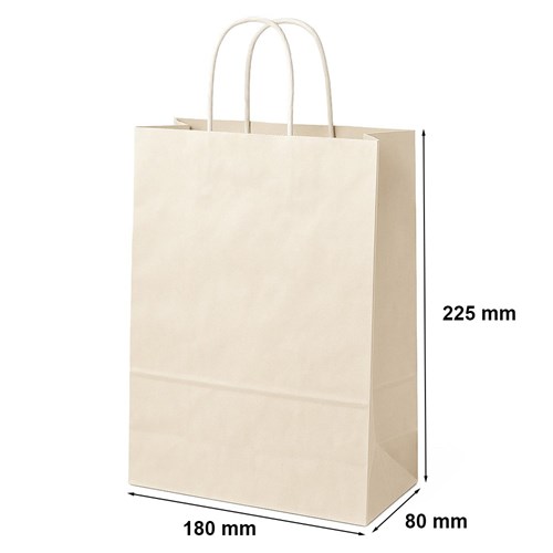 Torba Papierowa Biała Prążek