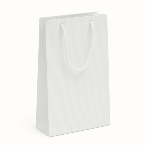 Torby Lakierowane Białe Prążek