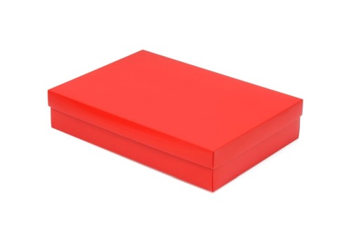 czerwone pudełko z wieczkiem
