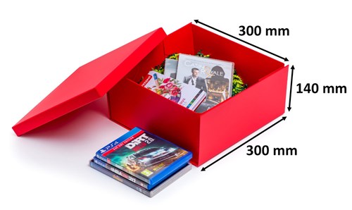 Pudełko Składane Z Wiekiem Czerwone 300x300x140 Eleganckie Pudełko