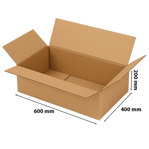 Karton klapowy 600x400x200 mm – 5-warstwowy, mocny karton transportowy