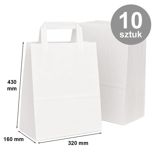 pakiet Torba 320x160x430 / BIAŁA / 10szt