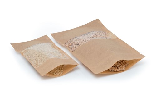Doypack ECO KRAFT duże okno