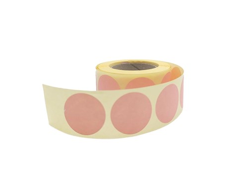 Etykiety papierowe okrągłe Fi25mm 500szt. Jasne Różowe