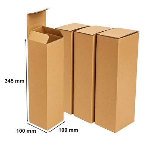 Kartony wykrojnikowe na butelkę 100x100x345mm F215, 10 sztuk