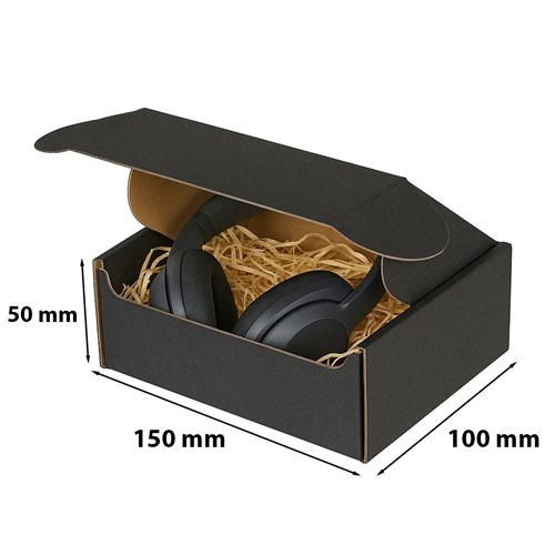 Pudełko prezentowe 150x100x50mm(zewn) Czarne Fasonowe