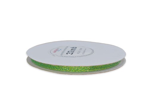 Wstążka brokatowa 6mm 32m WB7008 zielona