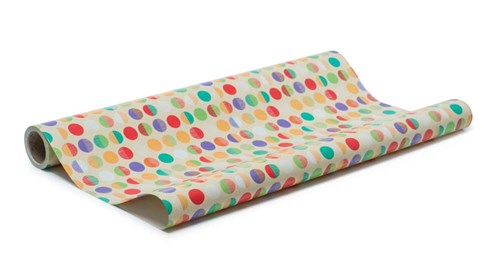 Papier Pakowy Kolorowe Kółka 70cm-25m 80gsm