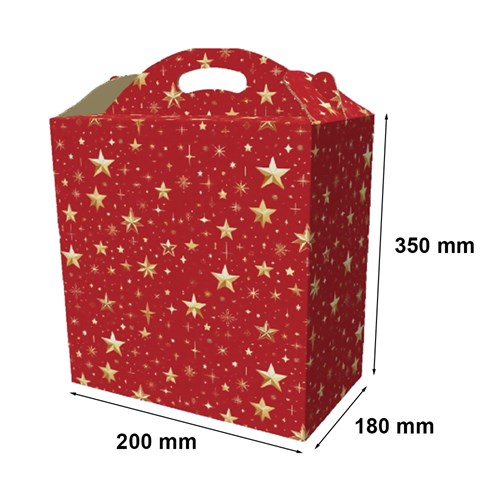 Pudełko świateczne 300x180x350 (GWIAZDY)