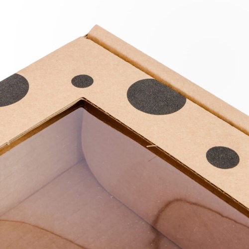 Karton z okienkiem KROPKI 280x180x80 mm